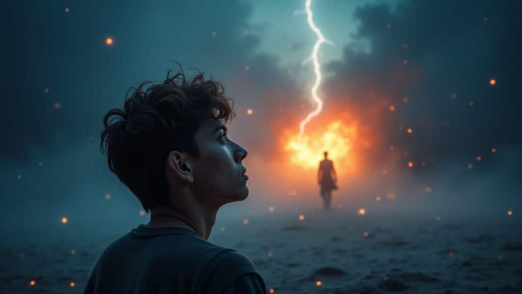 Pessoa tendo sonho vívido com evento futuro.