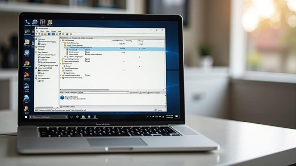 Atualizando drivers no gerenciador de dispositivos.