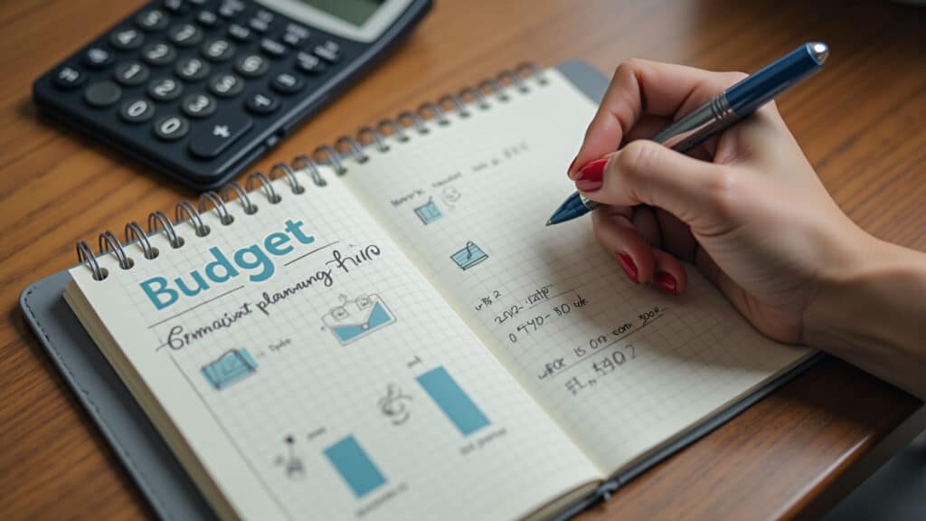 Orçamento mensal detalhado para planejar gastos e economizar.